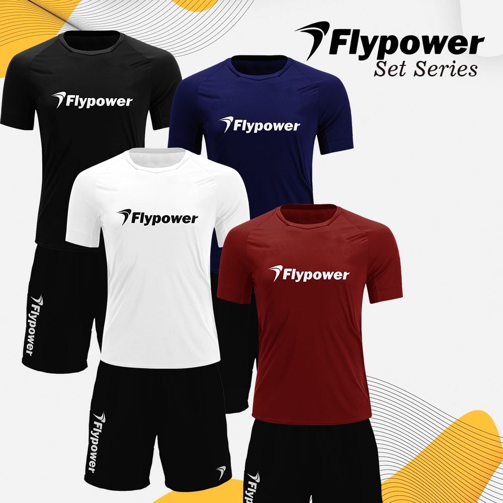 Jual Jersey Kaos Badminton Bulutangkis Flypower Casual Bisa Custom Nama Dan Logo Shopee