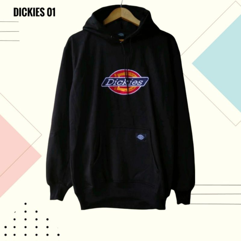 Sweater hoodie dickies bordir bahan fleece tebal halus L XL XXL premium quality