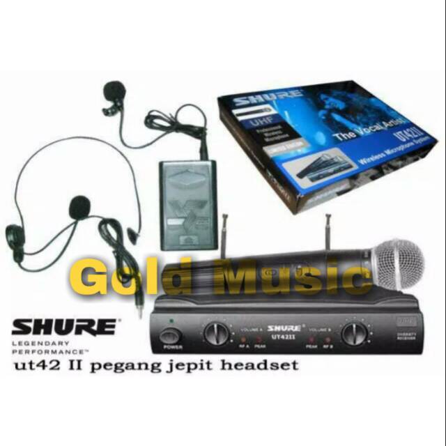 Jual Mic wireless shure UT 42 ll pegang jepit headset | Shopee Indonesia