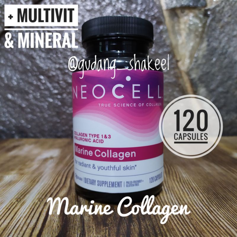 Jual Neocell Marine Collagen Hyaluronic Acid With Vitaminerals 120 Capsules Shopee Indonesia 5080