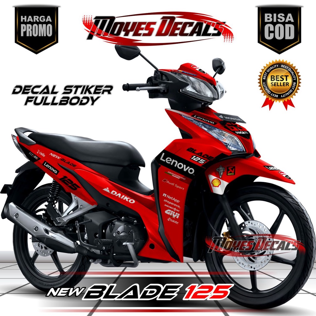 Jual Terbaru - Stiker Decal New Blade 125 Variasi Racing Stiker ...