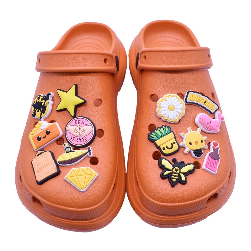 Jual 076 Pin Sandal Crocs Jibbitz Kuning Lucu Cewek Perempuan Keren