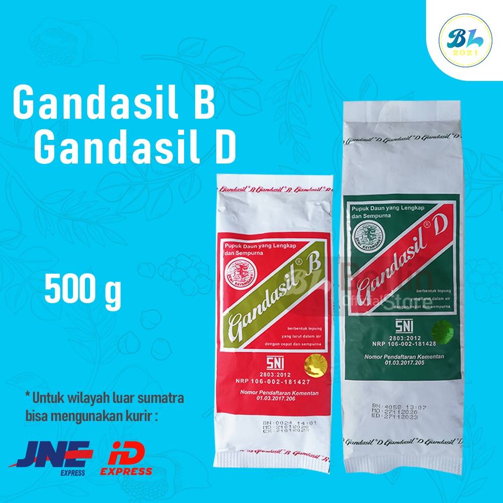 Jual Pupuk Daun Lengkap Dan Sempurna Gandasil B Dan D Kemasan 500 G ...