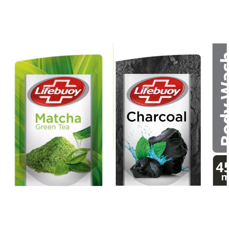 Jual LIFEBUOY BODY WASH MATCHA & CHARCOAL 450 ML REFILL 1 KARTON ISI 24