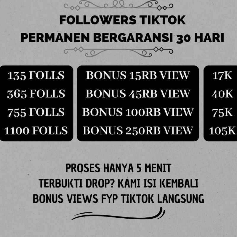 Jual Follower Permanen Aktif Tiktok / Folowers Tiktok / Followers ...