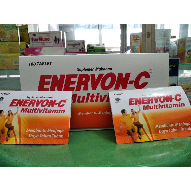 Jual Enervon C Multivitamin Strip Isi 4 Tablet Shopee Indonesia