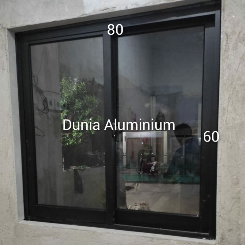 Jual Jendela Sliding Geser Aluminium 80 X 60 Shopee Indonesia 4248