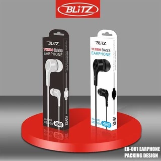 BLiTZ Earphone EB-001 Turbo Bass 3.5mm + Microphone Handsfree Headset