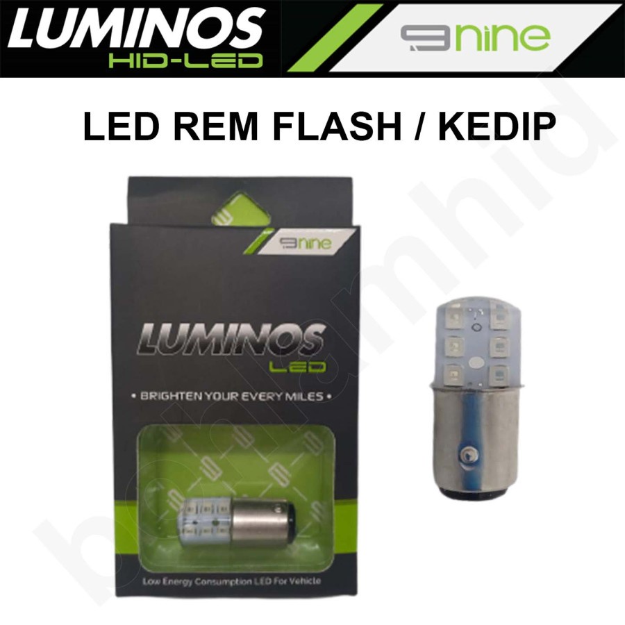 Jual Lampu Led Rem Motor Luminos Bayonet S Merah Bohlam Stop Flash Kedip Packing Luminos