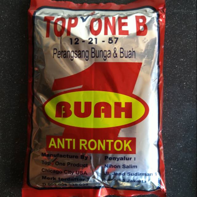 Jual Perangsang Bunga Dan Buah | TOP ONE B Pupuk Anti Rontok 400 Gr ...