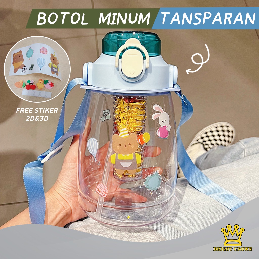 Jual Bright Crown Botol Gemoy Transparan Aesthetic Ml Motivasi Lucu Gemoy Free Stiker