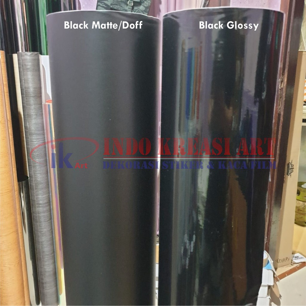 Jual STIKER HITAM DOFF MATTE GLOSSY STICKER VINYL UNTUK MOTOR MOBIL
