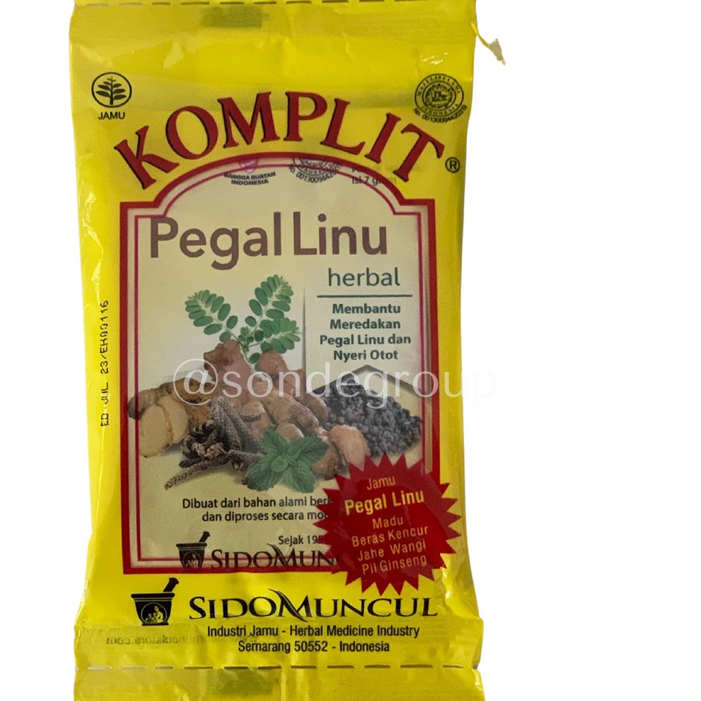 Jual Jamu Pegal Linu Komplit Sidomuncul Herbal Serbuk 7 Gram Shopee