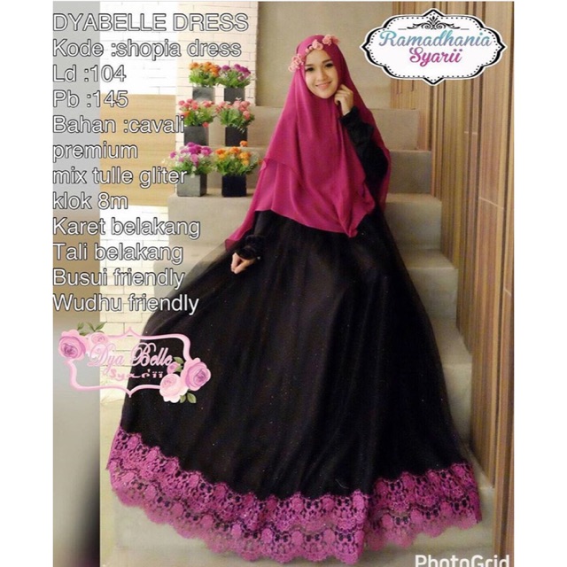 Jual Shopia dress ( with khimar ) | Shopee Indonesia