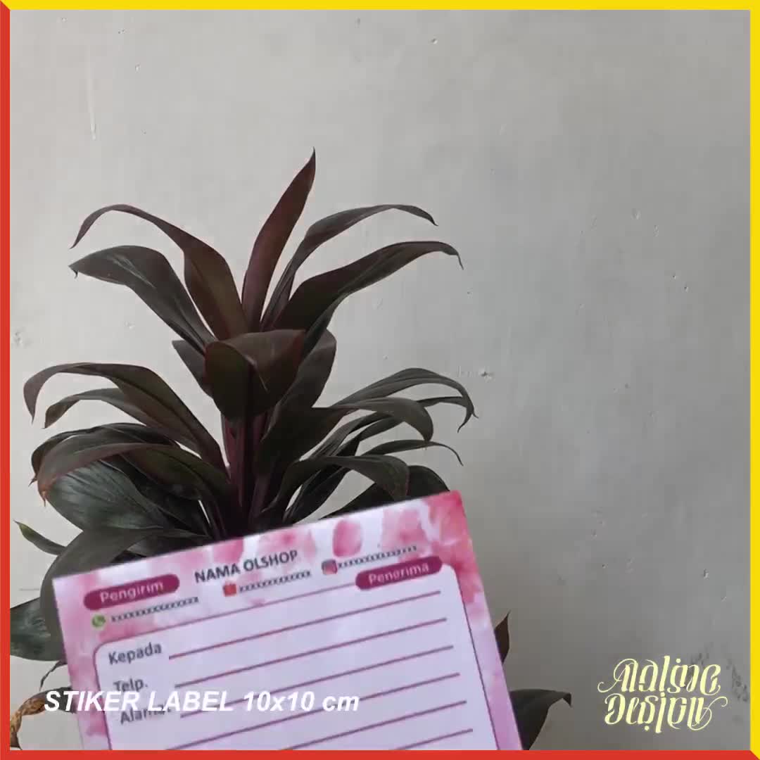 Jual cetak aja sticker stiker label pengiriman olshop custom 10x10 cm ...