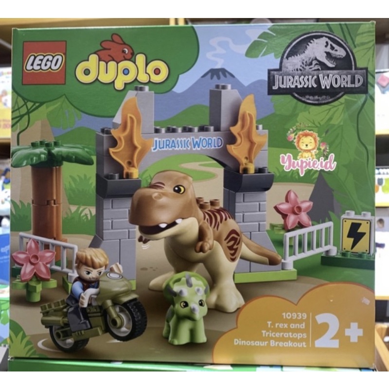 Jual lego duplo 10393 jurassic world T-Rex and triceratops | Shopee ...