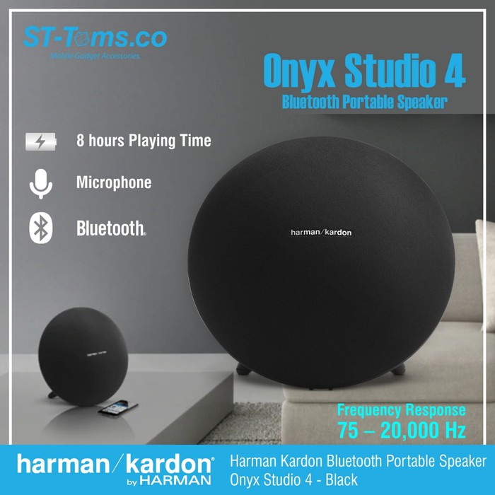 Jual Harman Kardon Bluetooth Portable Speaker Onyx Studio 4 Black E0939 ...