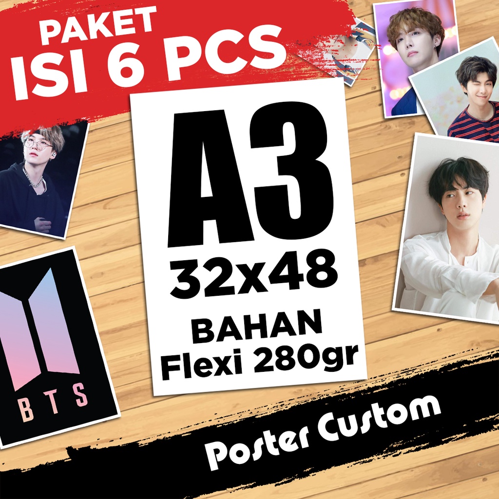Jual Poster A3 Custom Isi 6pcs | Shopee Indonesia