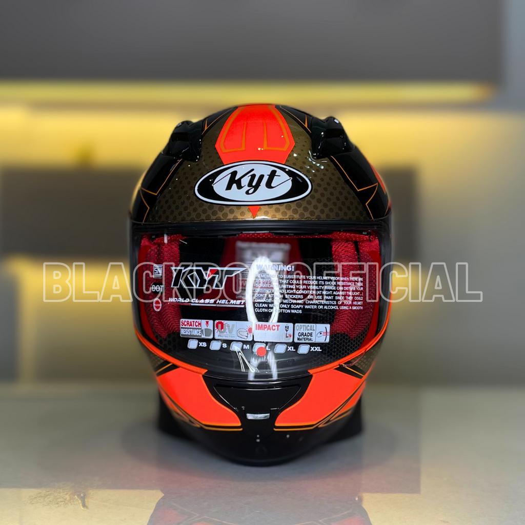 Jual KYT RC7 RC Seven #16 Red Fluo Gold Black | Shopee Indonesia
