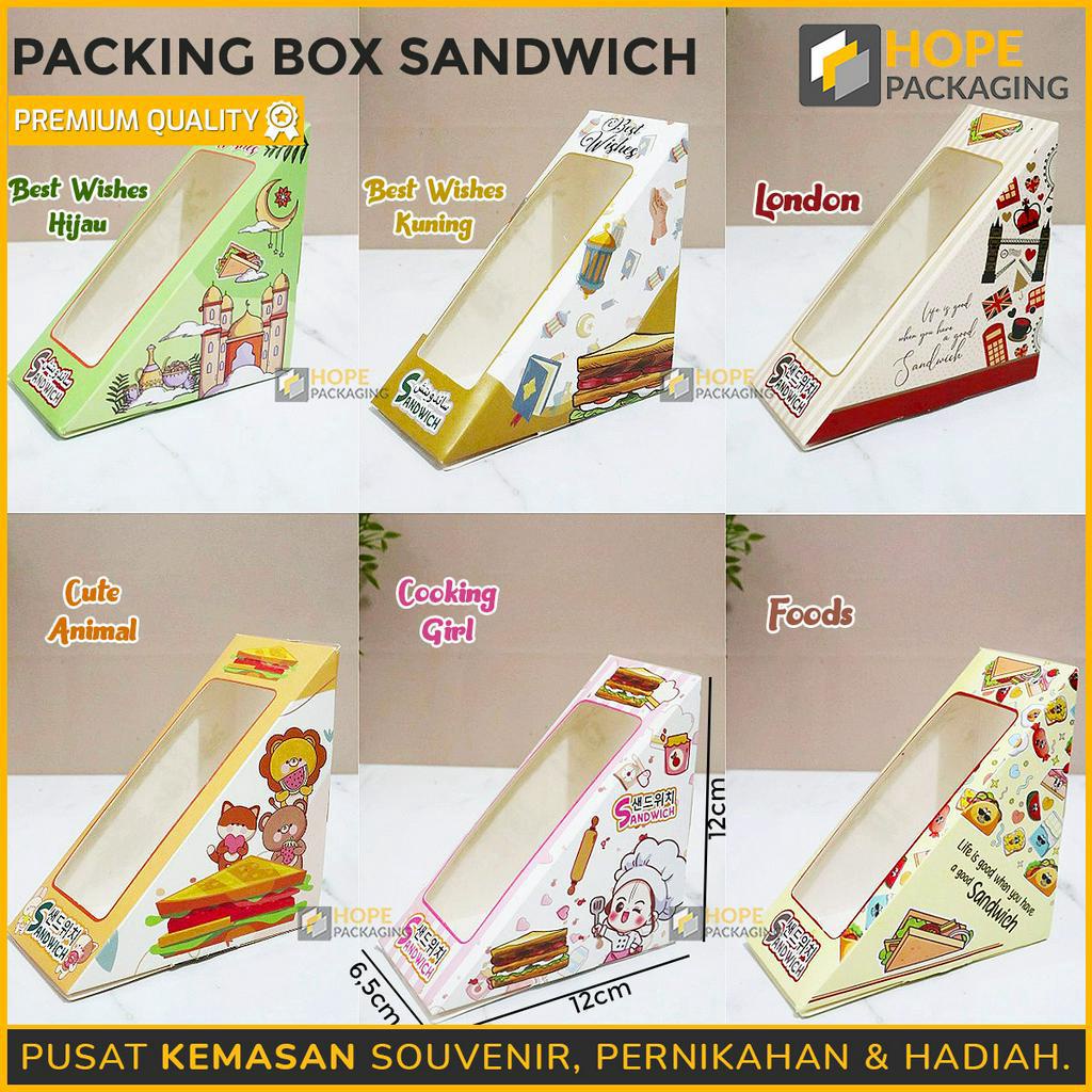 Jual Isi Pcs Box Sandwich Kotak Roti Sandwich Idul Fitri Kotak