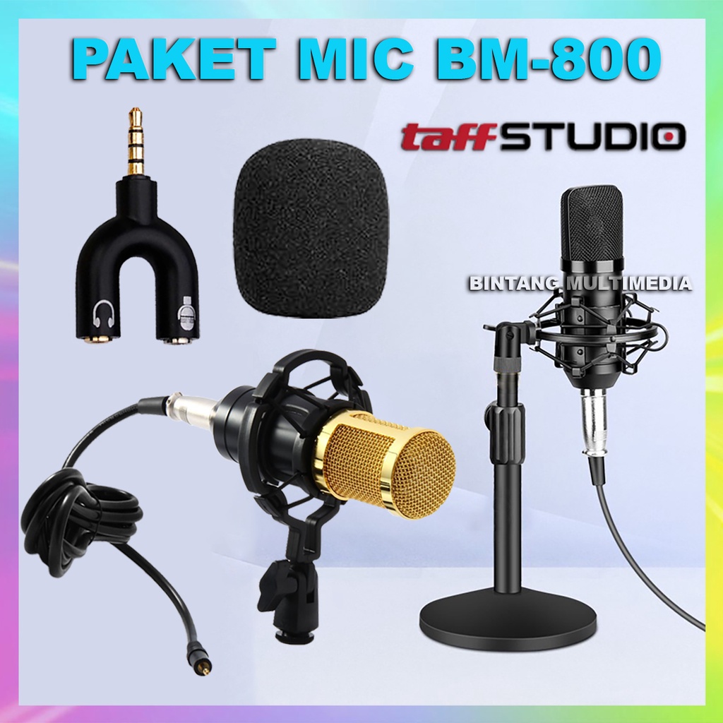 Jual Paket Mic Condenser Taffware BM800 Microphone BM800 Rekaman