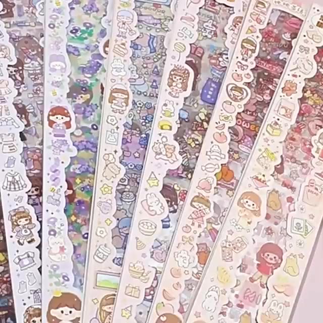 Jual STIKER PANJANG TRANSPARAN ISI 20 LEMBAR | STICKER JOURNALING ...