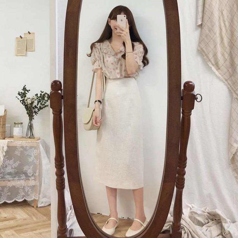 Jual Skirt Jae-Hwa Korean Style | Rok Span Polos | Shopee Indonesia
