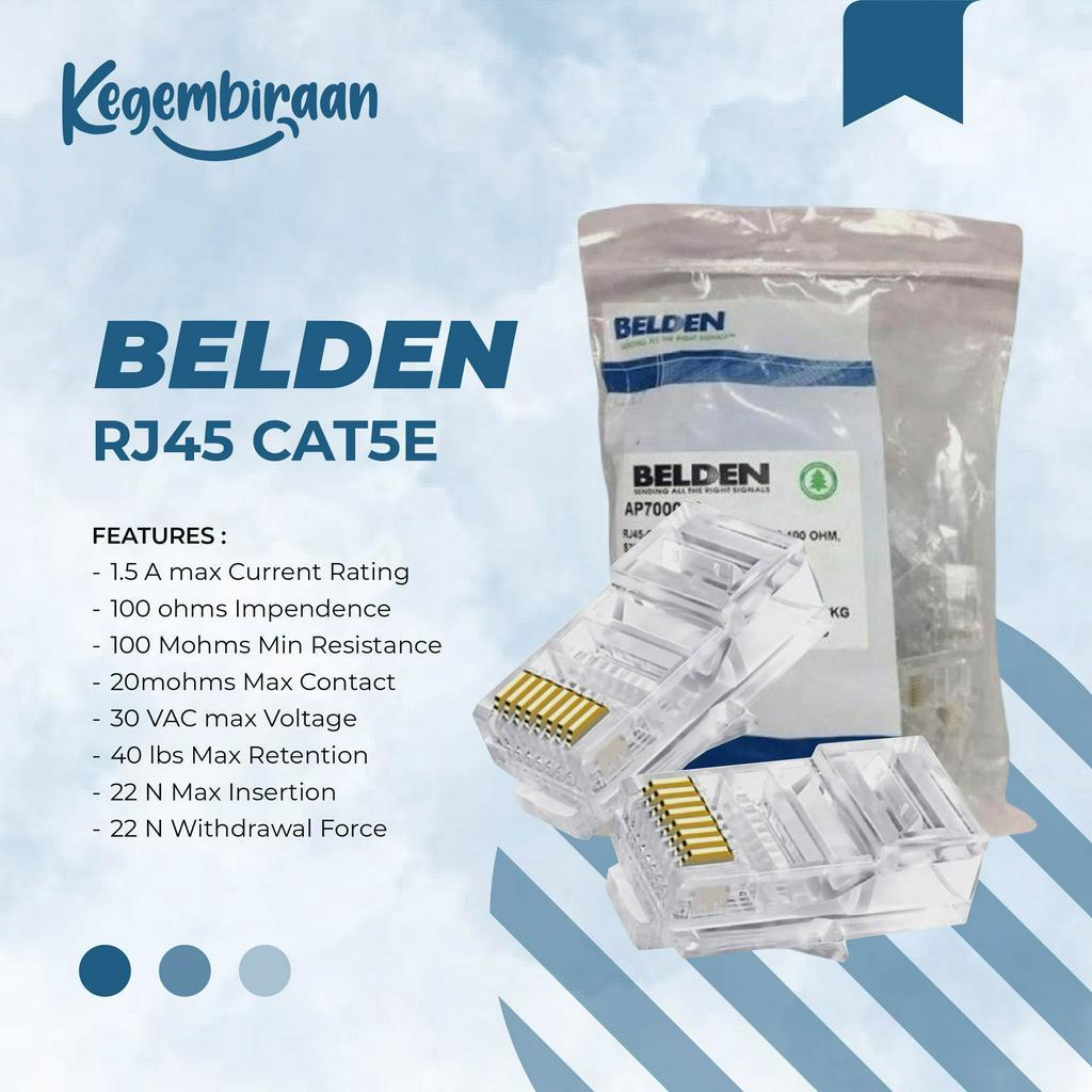 Jual Conector Rj45 Cat6 Belden Original LAn Cat6 Rj45 | Shopee Indonesia