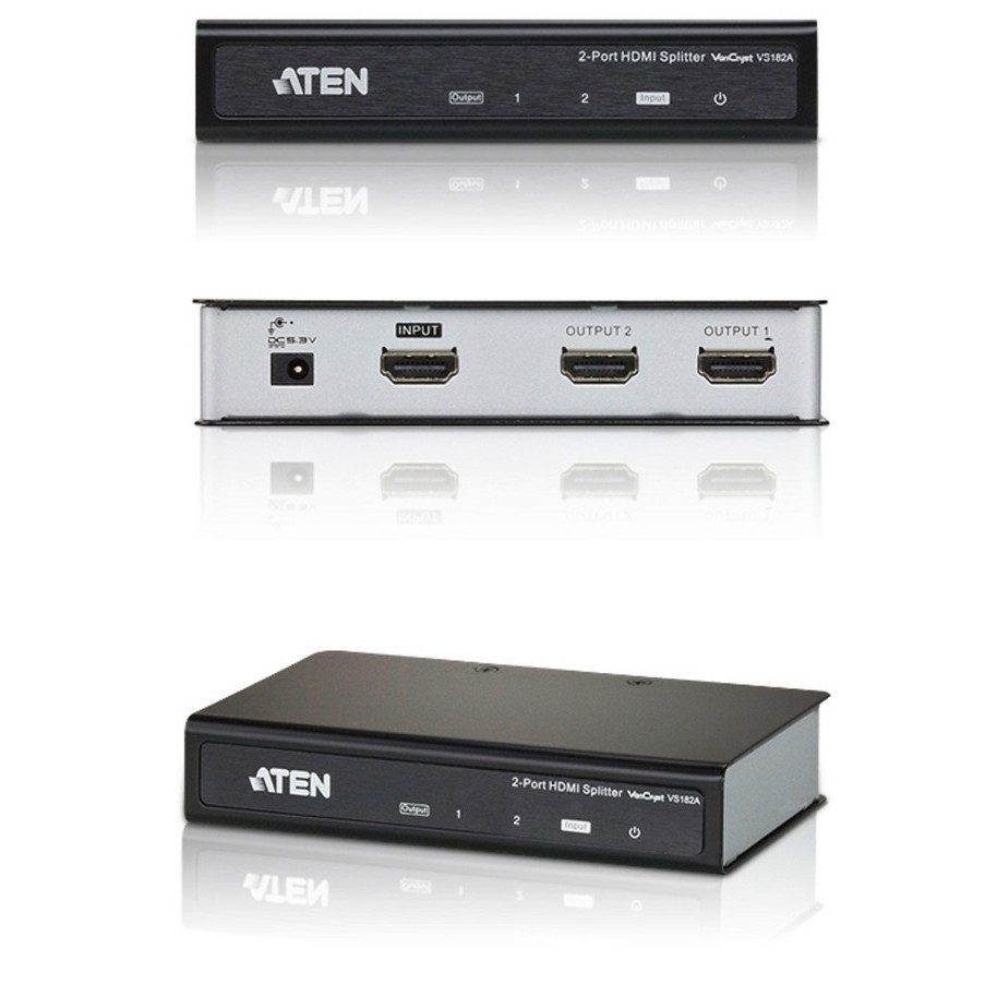 Jual Miliki Aten VS182A 2 port HDMI Splitter terbaik | Shopee Indonesia