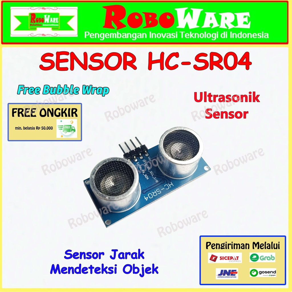 Jual HC-SR04 Sensor Jarak Ultrasonik Low Cost Ultrasonic Arduino Murah ...