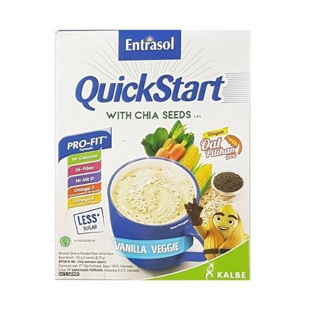 Jual PROMO ENTRASOL Quick Start (5 sachetx30gr) Chocolate / Vanilla ...