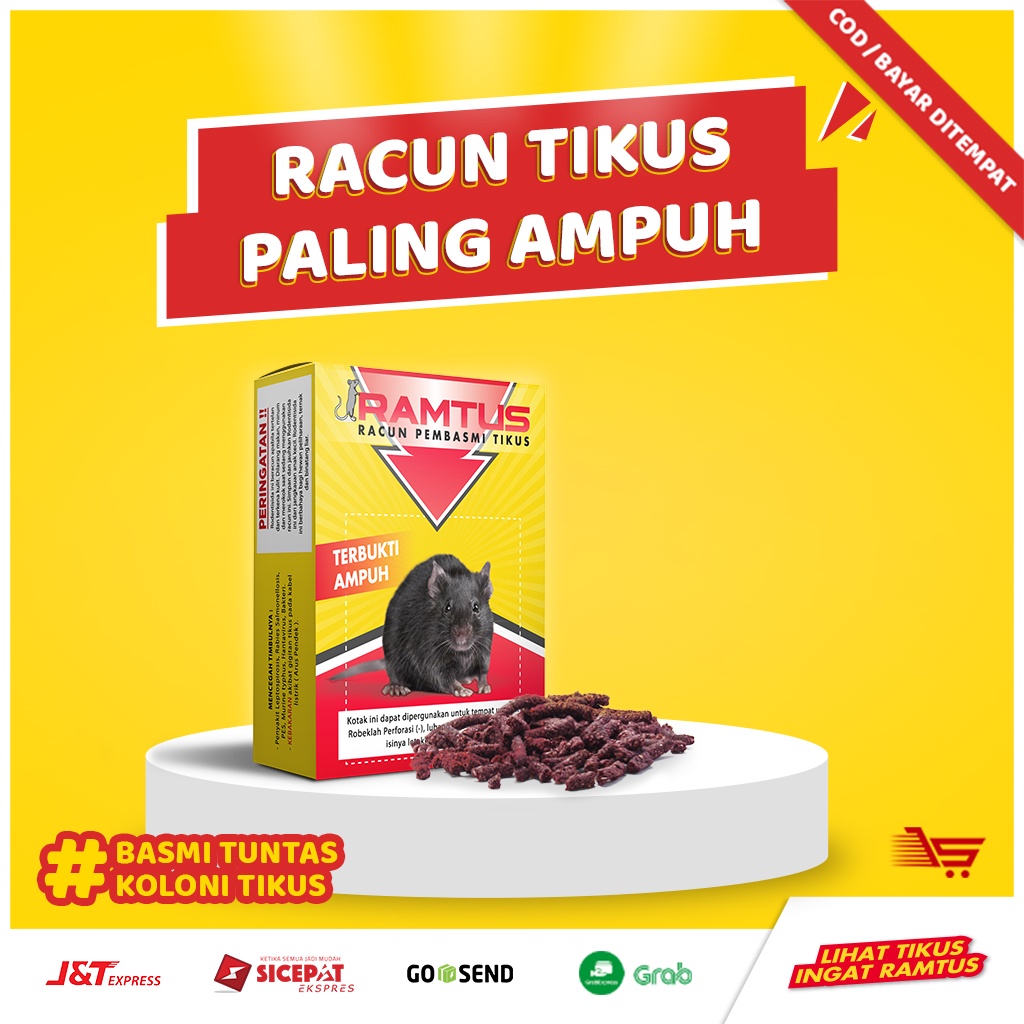 Jual Racun Tikus Ampuh Ramtus Mati Kering Pengusir Pembasmi Hama Tikus Curut Got Atap Di Rumah