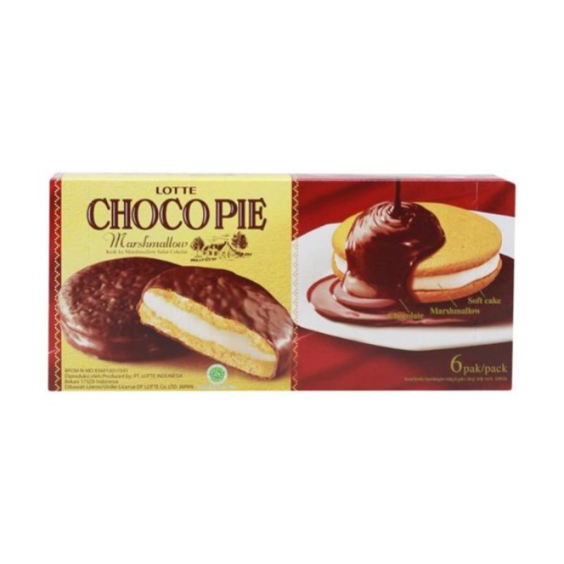Jual LOTTE CHOCO PIE MARSHMALLOW 1'S SNACK GOODIE BAG ULTAH HAMPERS ...