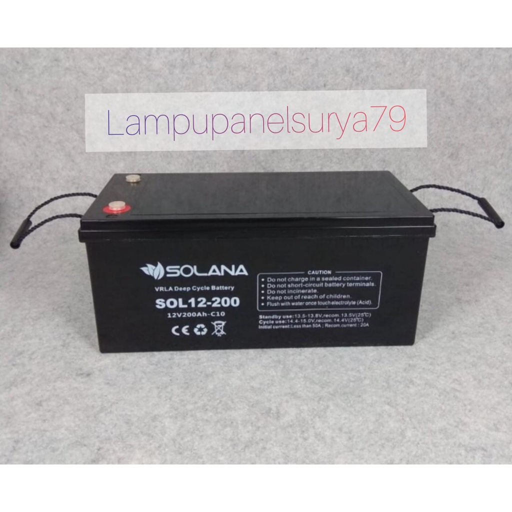 Jual Aki Battery Baterai Accu Solana V Ah Sol Vrla Deepcycle Shopee Indonesia