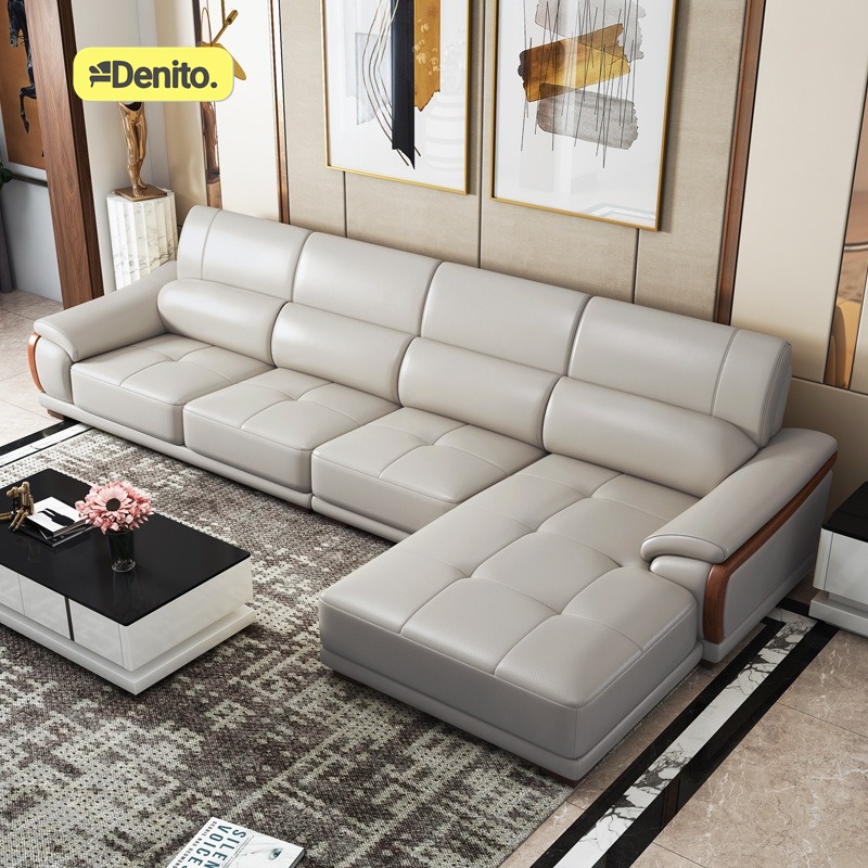 Jual Sofa Letter L 4 Seater Kulit Sintetis Mewah | Shopee Indonesia