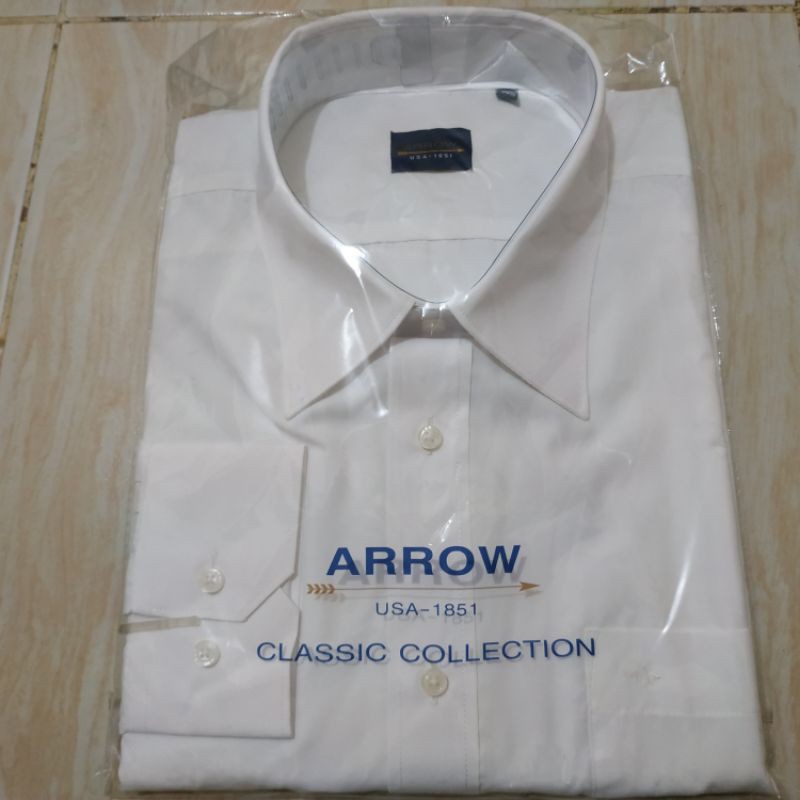 Jual Kemeja Arrow Putih Lengan Panjang Original Regular KF92 Shopee
