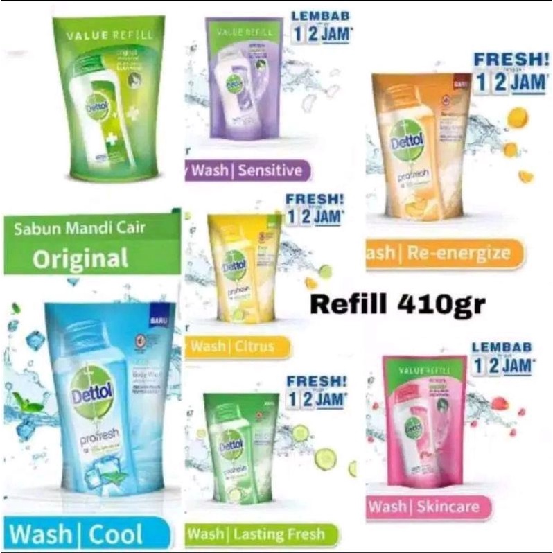 Jual DETTOL BODY WASH 3 VARIAN WARNA 410 ML | Shopee Indonesia