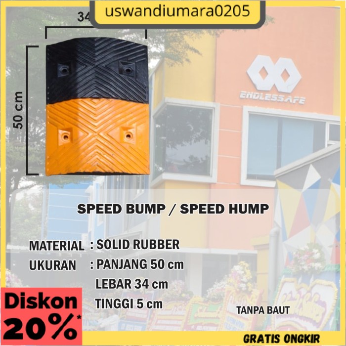 Jual PROMO Speed Bump Karet Rubber 50cm / Polisi Tidur / Speedbump ...