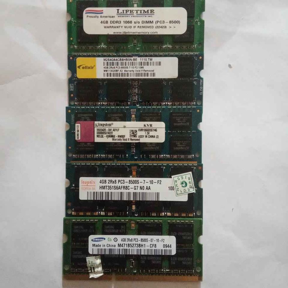 Jual Ram laptop DDR3 4GB pc8500 1066MHz sodimm memori memory | Shopee ...
