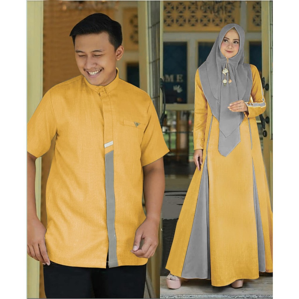 Jual Ruby Set Pasangan Couple Gamis Muslim Model Terbaru Tren Lebaran ...