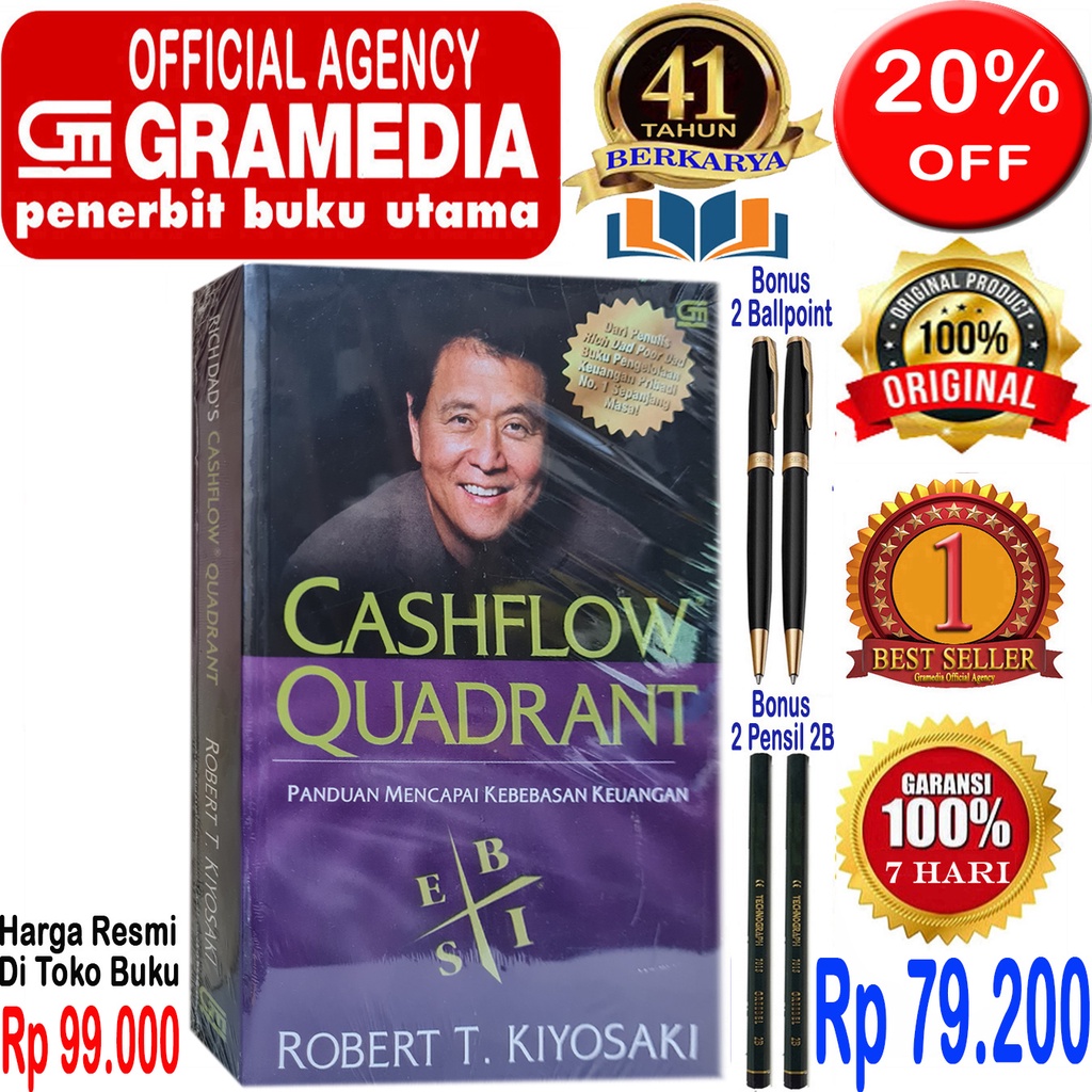 Jual Buku Cashflow Quadrant Robert T Kiyosaki Original And Segel