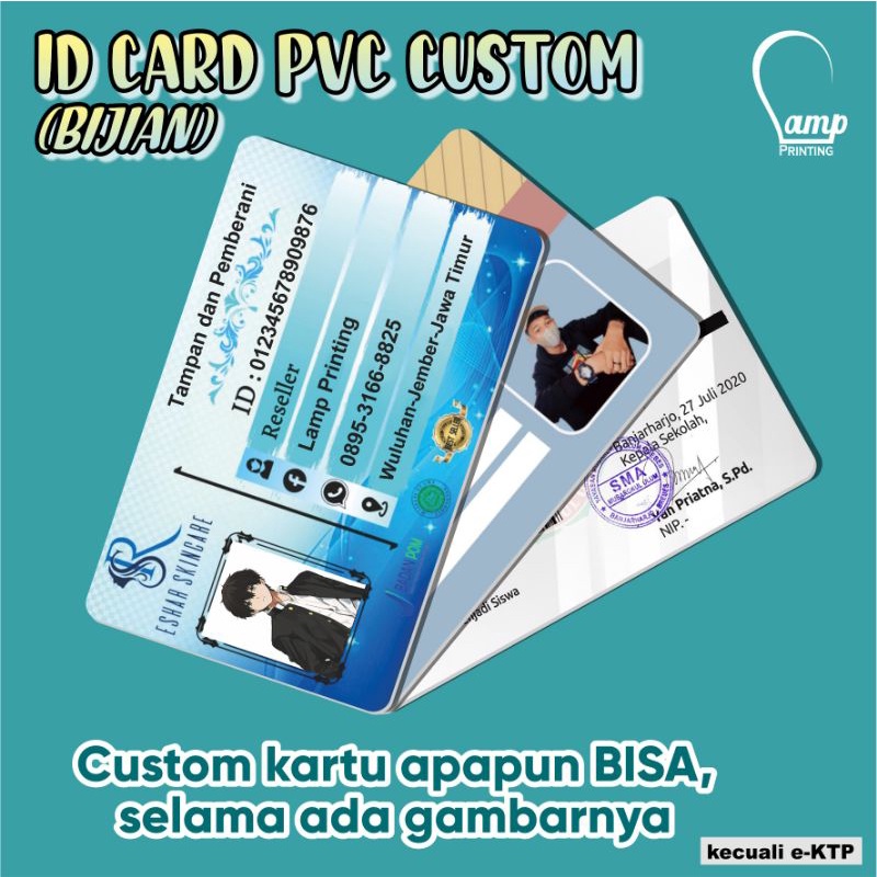 Jual Cetak Id Card Pvc Shopee Indonesia