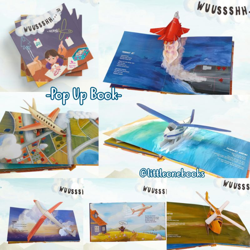 Jual Pop Up Book - Wuussshh / buku anak pop up pesawat terbang wush ...