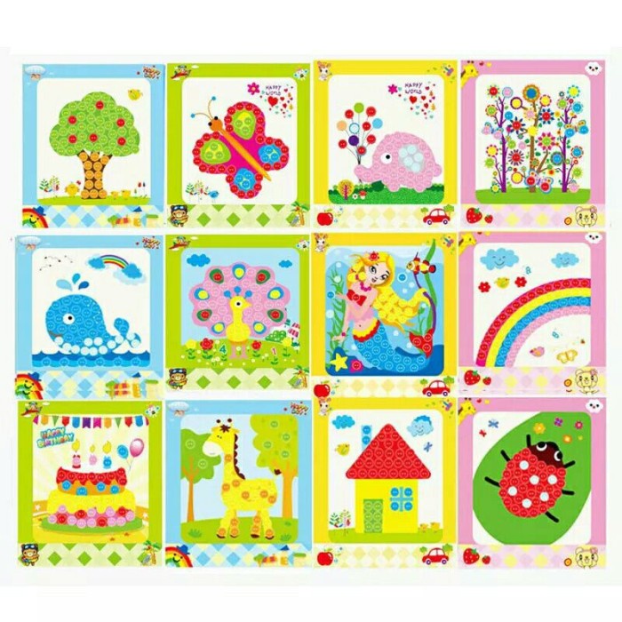 Jual Mainan Tempel Menempel Kancing Edukasi Anak Sticker Montessori ...
