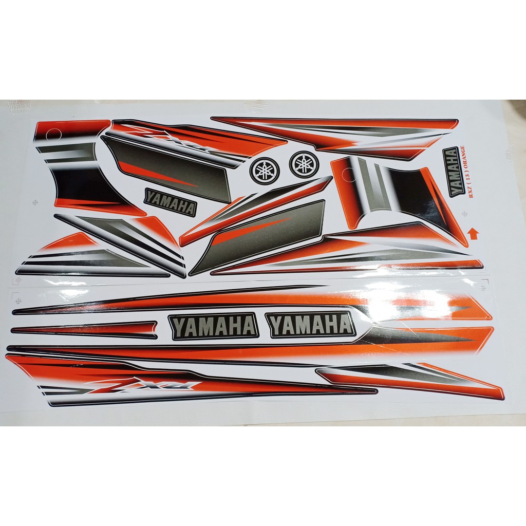Jual stiker. striping body yamaha rxz baru. rx z catalyzer warna oren ...