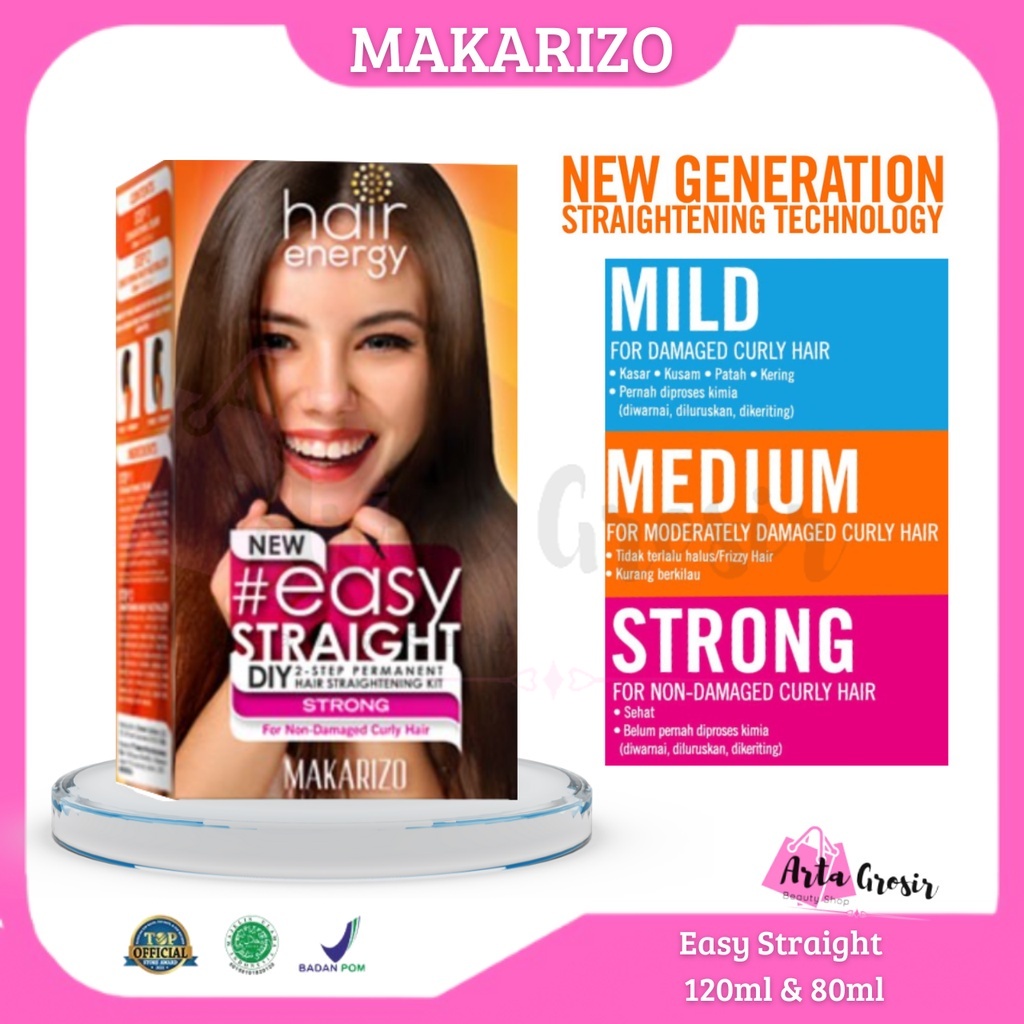 Jual Makarizo Hair Energy New Easy Straight Diy 2 Step Permanent Hair