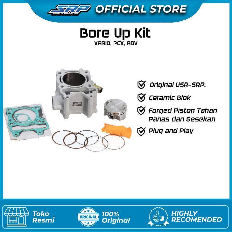 Jual Blok Bore Up 62mm SRP Racing Honda PCX 150 Vario 150 ADV