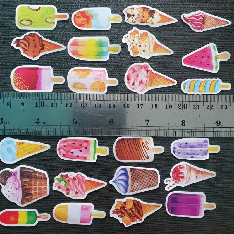 Jual Naustckr Aesthetic Sticker Vynil Murah Stiker Lucu Ice Cream