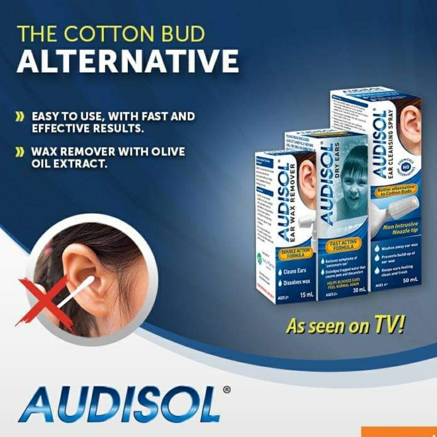 Jual Audisol Ear Wax Remover 15ml / Kotoran Telinga - Made in ...