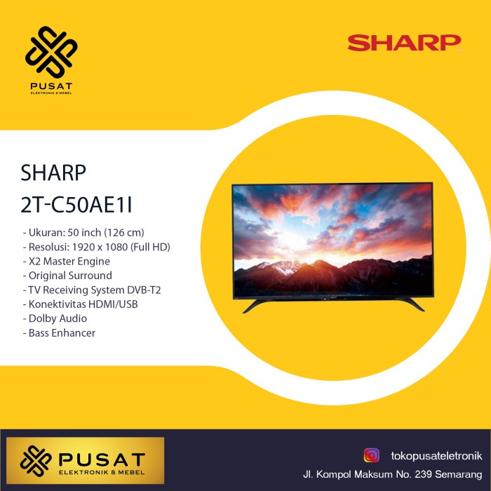 Jual SHARP Smart TV LED 50" Inch 2TC50AE1I Shopee Indonesia